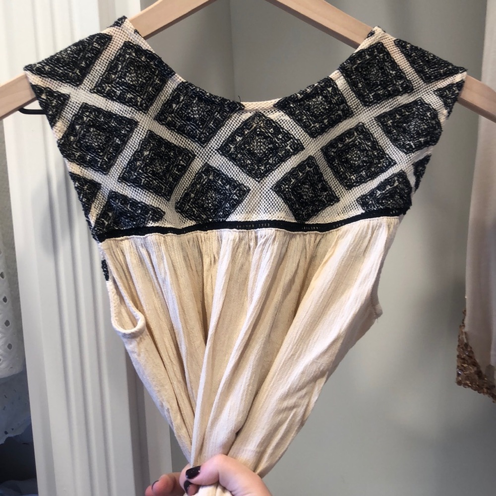 Zara Black and Cream Top